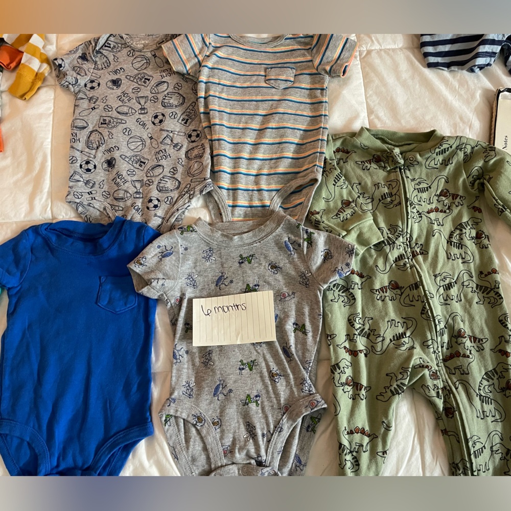 6 month baby boy clothes. 24 pieces